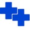 Brady ToughStripe Floor Marking Tape Cross-Shaped Center Marks, Solid Color, Blue, 3in x 8in, 20PK 104474 - alternate 1
