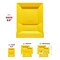 Smarty Had A Party 9.5" Yellow Square Plastic Dinner Plates (120 Plates), 120PK 6809-CASE - alternate 4