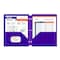 C-Line Products 8-1/2" x 11" Purple Two-Pocket 3-Hole Punch Heavyweight Poly Portfolio Folder, 25EA/BX, 6BX/CT 33939-BX - alternate 5