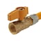 Proline Series 24-in 1/2-in ID Yellow Coated CSST Gas Connector -  1/2-in MIP x 3/4-in FIP Ball Valve G012YE103324 - alternate 3