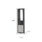Homeroots 75in Gray Wood Corner Bar Cabinet With Two Doors 552292 - alternate 4