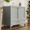 Flash Furniture Haven 36in. Vanity w/Sink, Storage Cabinet w/Gold Hardware, Bottom Drawer, Marble Countertop, Gry FS-BN-4-36-KD-GY-HDGLD-GG - alternate 5