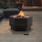 Sunjoy 28 in Smokeless Fire Pit with Ash Pan and Poker, Portable Wood Burning Fireplace, Black A301060200 - alternate 3