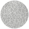 Homeroots 8' Silver And Ivory Round Geometric Washable Indoor Outdoor Area Rug 599312 - alternate 4