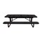 Leisure Craft 8' Standard Picnic Table, Perforated Metal, Portable, Black T8XPP-PERF-BLACK - alternate 1