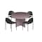 Boss Office Products BOSS 42" Round Table (Driftwood Finish) Set with (4) Armless Chairs in Black Vinyl GroupC-DW - alternate 1