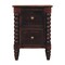 Homeroots 22" Brown Solid Wood Two Drawer Nightstand 701742 - alternate 1