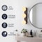 Jonathan Y Knox 23.3 in. 3-Light Mid-Century Modern Metal and Frosted Glass Globe LED Vanity Light, Oil Rubbed B JYL9567B - alternate 8