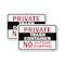 Signmission Private Trash Container No Outside Dumping, 12'' X 18'' 2 Signs, Heavy Gauge Aluminum, 2PK A-1218-2PACK-24816 - alternate 1