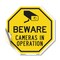 Signmission Beware Cameras in Operation, 10 Inch X 10 Inch, Vinyl Decal OC-D-10-327 - alternate 1