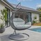 Leisuremod Teardrop Hanging Swing Chair with Stainless Steel Stand, 440 lb Capacity, Weatherproof RSCGR-57LGR - alternate 6