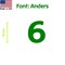 Aacc Self-Adhesive Vinyl Number: 6, Size: 30 cm. Color: Green Font: Anders, 24PK AACC-Anders-N6-Green-M30x24 - alternate 1