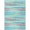 Homeroots 5' X 8' Teal Blue Plum And Ivory Striped Washable Indoor Outdoor Area Rug 631414 - alternate 3