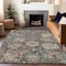 Homeroots 5' X 8' Taupe Blue And Beige Geometric Washable Indoor Outdoor Area Rug 609113 - alternate 6