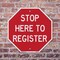Signmission Stop Here to Register, 10 inch X 10 inch, Aluminum Metal Signs, 2PK OC-A-2PACK-10-336 - alternate 6