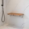 Homeroots 14" X 34" Brown Teak Wall Mount Rectangular Shower Bench 549338 - alternate 2