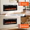Edendirect 60-in W Black Wall mount LED Flat wall Electric Fireplace with Remote Control Included ZR-EF60 - alternate 4
