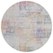 Homeroots 8' Ivory Orange And Blush Round Abstract Washable Indoor Outdoor Area Rug 588752 - alternate 4