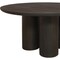 Homeroots 63" Dark Brown Solid Wood Round Top Dining Table 611871 - alternate 3