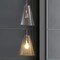 Jonathan Y Arlo 11.5" 1-Light Mid-Century Modern Iron/Seeded Glass LED Pendant, Nickel/Clear JYL7594A - alternate 5