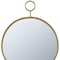 Homeroots 28" Gold Round Iron Framed Accent Mirror 485009 - alternate 2