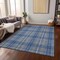 Homeroots 9' X 12' Gray Blue And Ivory Plaid Washable Indoor Outdoor Area Rug 597109 - alternate 5