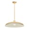 Hudson Valley Lighting Oneida 1 Light Pendant 23.5 In. Vintage Gold Leaf/Soft Sand 1272-VGL/SSD - alternate 1