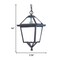 Homeroots Antique Bronze Glass Hanging Lantern Light 398017 - alternate 4