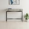 Homeroots 43" Gray And Black Cross Leg Console Table 333210 - alternate 4