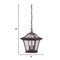 Homeroots Antique Bronze Birdhouse Shape Outdoor Hanging Light 397978 - alternate 2
