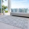 Homeroots 3' X 5' Gray And Silver Medallion Washable Indoor Outdoor Area Rug 587734 - alternate 6