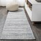 Jonathan Y Loom Modern Strie' Gray/Turquoise 2 ft. x 10 ft. Runner Rug SOR200B-210 - alternate 1