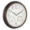 Westclox Clock, 20 in Dia, Round, Bronze Frame, Plastic Clock Face, Analog, Glass Lens 32247 - alternate 2