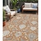 Homeroots 5' X 8' Copper Ivory And Gray Damask Washable Indoor Outdoor Area Rug 599407 - alternate 1