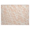 Homeroots 2' X 3' Peach and Ivory Abstract Washable Non Skid Indoor Outdoor Area Rug 559289 - alternate 4
