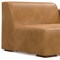 Homeroots 44" Sienna Leather Modular Sofa With Brown Legs 641034 - alternate 5