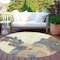 Homeroots 8' Beige And Brown Round Abstract Washable Indoor Outdoor Area Rug 609156 - alternate 4