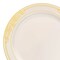 Smarty Had A Party 7.5" Ivory with Gold Harmony Rim Plastic Appetizer/Salad Plates (120 plates), 120PK 647G-CASE - alternate 5