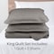 Lavish Home 3-Piece King Quilt Bedding Set Bedspread and 2 King Pillow Shams with Embossed Diamond Pattern, Gray 66-001-KGY - alternate 3