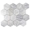 Apollo Tile Toscana 12x10 in. Light Gray Polished Calacatta Bluette Hexagon Mosaic Tile (4.38 sq ft/case) 5PK APLEML88G51PA - alternate 1