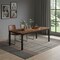 Homeroots 46" Brown and Black Wood and Iron Dining Table 635735 - alternate 3
