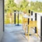 Homeroots Set of Four 26" Yellow Heavy Duty Plastic Low Back Outdoor Counter Height Bar Chairs 565358 - alternate 3