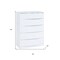 Homeroots 32" Exquisite White High Gloss Chest 329633 - alternate 1