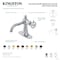 Kingston Brass One-Handle Single-Hole Bathroom Faucet with Knurled Handle and Push Pop-Up Drain, Matte Black KSD3540RKZ - alternate 3