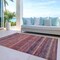 Homeroots 10' X 14' Rust And Blush Striped Washable Indoor Outdoor Area Rug 615853 - alternate 3