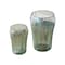 Homeroots Set of Two Light Green Glass Modern Abstract Faces Table Vases, 2PK 568860 - alternate 1