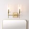 Jonathan Y Cato 13.5" 2-Light Modern Farmhouse Iron/Glass LED Vanity, Brass Gold/Clear JYL7806C - alternate 4