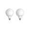 Bulbrite 60-Watt Equivalent G40 Milky Dimmable Decorative Filament LED Light Bulb Warm White, 2PK 861597 - alternate 1
