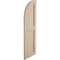 Ekena Millwork Rough Sawn 2 Equal Flat Panel w/Quarter Round Arch Top Faux Wood Shutters, 12Wx62H, 50 Low Side, PR SHUFPQ12X62RSPR - alternate 7