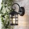 Jonathan Y Cadiz 6" 1-Light Iron/Seeded Glass Cottage Rustic Scrolled Lantern LED Outdoor Sconce, Black, 2PK JYL7609A-SET2 - alternate 5